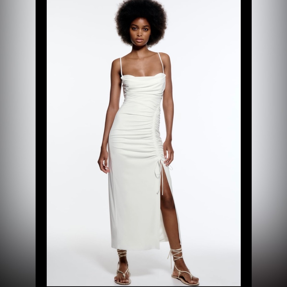 Zara draped midi dress - size XS